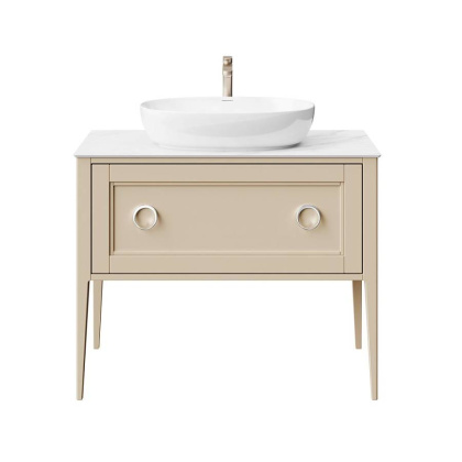 Тумба PLAZA Classic Neo напольная с ящиками 100, капучино матовая PL.CN.100.1+1\CAP.M Тумба PLAZA Classic Neo напольная с ящиками 100, капучино матовая PL.CN.100.1+1\CAP.M