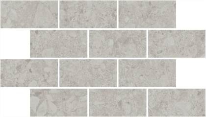 Декор Чеппо ди Гре мозаичный серый светлый матовый обрезной 34,6x20x0,9