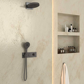 Душевой комплект VSFW-422TI1GM встраиваемый, вороненая сталь Душевой комплект VSFW-422TI1GM встраиваемый, вороненая сталь