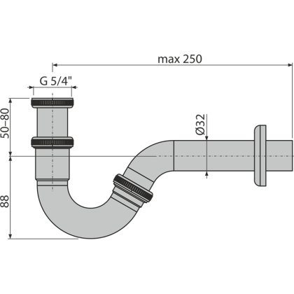 Сифон для биде DN32 металл Сифон для биде DN32 металл