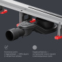 W01SC-S11-060-05SB MasterFlow Трап для душа линейный универс затвор Slim line 60см цвет сталь мат W01SC-S11-060-05SB MasterFlow Трап для душа линейный универс затвор Slim line 60см цвет сталь мат