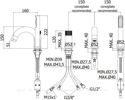 Смеситель на борт ванны Paffoni Jo JO040LCR Смеситель на борт ванны Paffoni Jo JO040LCR