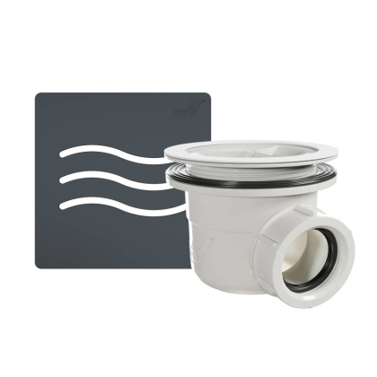 Сифон для душевых поддонов RGW S-010-1 Волна графит 90 мм, RGW 502411101-02