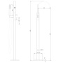 Смеситель ABBER Wasserfall AF8615B напольный, черный матовый Смеситель ABBER Wasserfall AF8615B напольный, черный матовый