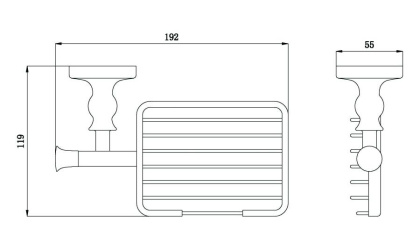 Мыльница решетка RUSH Crete, 5х19х11 см, цвет бронза, CR35410