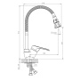 Смеситель Rossinka B35-26 для кухни с гибким изливом