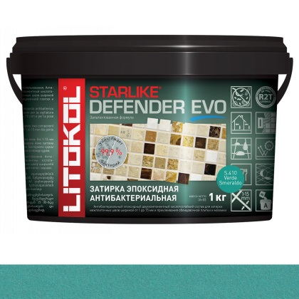 Затирка эпоксидная STARLIKE DEFENDER EVO, S.410 VERDE SMERALDO 1кг Затирка эпоксидная STARLIKE DEFENDER EVO, S.410 VERDE SMERALDO 1кг