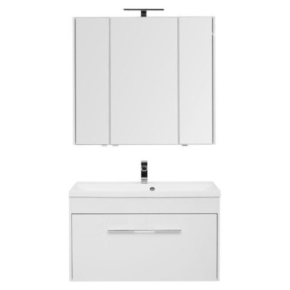 Мебель для ванной Aquanet Августа 100 белый (раковина Нота) Мебель для ванной Aquanet Августа 100 белый (раковина Нота)