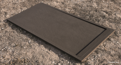 DUO Поддон из искусственного мрамора (акрон) с сифоном и декоративной накладкой в комплекте, PLATO/DUO/SLATE/90/NEGRO/120x90 DUO Поддон из искусственного мрамора (акрон) с сифоном и декоративной накладкой в комплекте, PLATO/DUO/SLATE/90/NEGRO/120x90