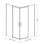 Душевой уголок Dice VSS-4D100CL, 1000*1000, хром, стекло прозрачное