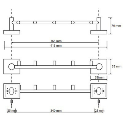 Держатель с 5 крючками