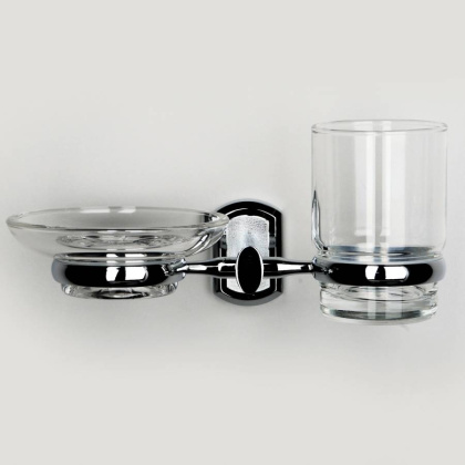 Держатель стакана и мыльницы Oder, 22х10х13 см, хром, K-3026