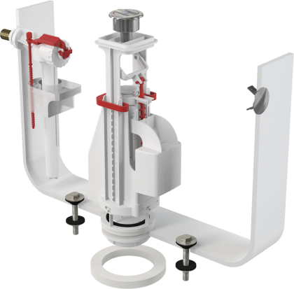 Выпускной комплект с двойной кнопкой, впускной механизм  Выпускной комплект с двойной кнопкой, впускной механизм
