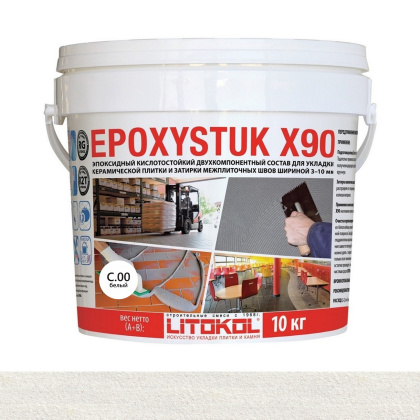 Затирка эпоксидная EPOXYSTUK X90С.00 Bianco  10кг Затирка эпоксидная EPOXYSTUK X90С.00 Bianco  10кг