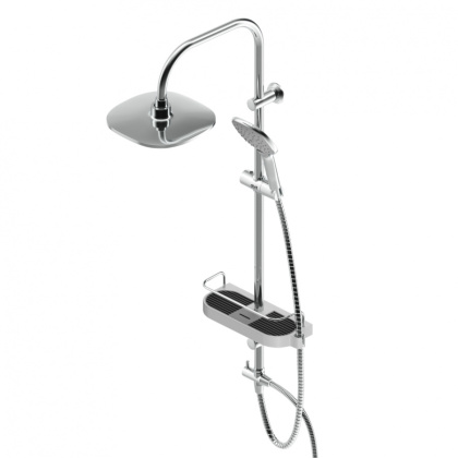 D0740000 Prime душевая система с тропическим душем, ручной душ 5 функций,  шланг 175 мм