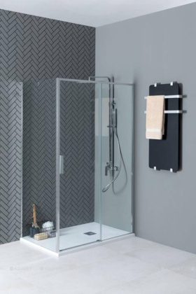 Боковая стенка Aquanet Pleasure Evo 800 AE65-F80-CT профиль хром, стекло прозрачное