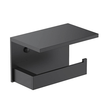 Бумагодержатель с полкой для телефона Timo Petruma 15243/03 черный Бумагодержатель с полкой для телефона Timo Petruma 15243/03 черный