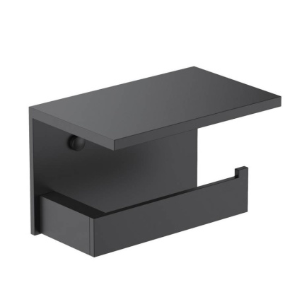 Бумагодержатель с полкой для телефона Timo Petruma 15243/03 черный Бумагодержатель с полкой для телефона Timo Petruma 15243/03 черный