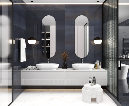 Cast Navy Керамогранит тёмно-синий 60x120 Полированный