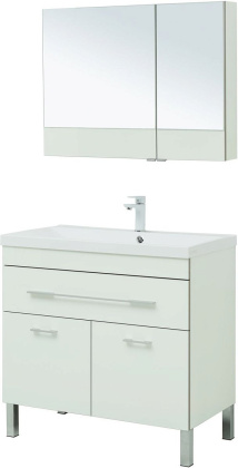 Комплект мебели для ванной Aquanet Верона 90 белый (напольный 1 ящик 2 дверцы) Комплект мебели для ванной Aquanet Верона 90 белый (напольный 1 ящик 2 дверцы)