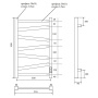 Полотенцесушитель электрический Point Феникс PN15858B П7 500x800, диммер справа, черный Полотенцесушитель электрический Point Феникс PN15858B П7 500x800, диммер справа, черный
