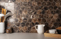 Мозаика, нат. мрамор, HEXAGON DARK EMPERADOR POLISHED, Hex