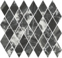 Декор Риальто мозаичный чёрный глянцевый 37,5x35x1