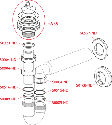 Сифон для мойки с гидрозатвором DN80 Сифон для мойки с гидрозатвором DN80