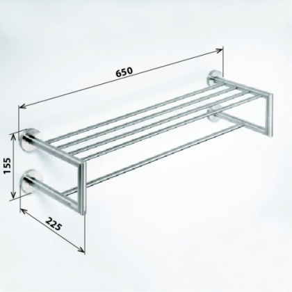 Полка для полотенец Bemeta Neo stainless 104205105 Хром