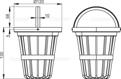 Корзина - серая