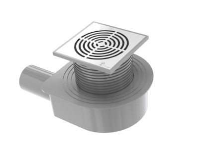 Душевой трап SMART DESIGN 15x15 cm, нерж.сталь ХРОМ