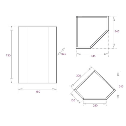 Шкаф-зеркало Onika Модерн 34 белый, универсальный, угловой Шкаф-зеркало Onika Модерн 34 белый, универсальный, угловой