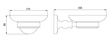 Мыльница стеклянная RUSH Crete (CR35411)