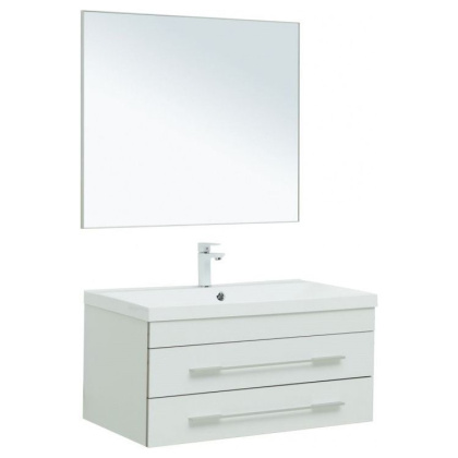 Мебель для ванной Aquanet Верона 90 белый матовый Мебель для ванной Aquanet Верона 90 белый матовый