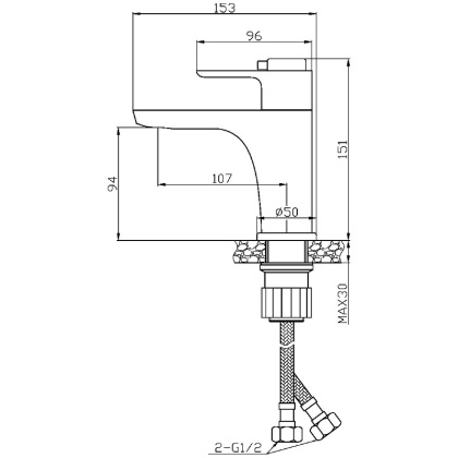 Смеситель термостатический Rossinka RS50-11 для раковины