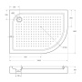 Акриловый поддон BelBagno TRAY-BB-RH-100/80-550-15-W-L Акриловый поддон BelBagno TRAY-BB-RH-100/80-550-15-W-L