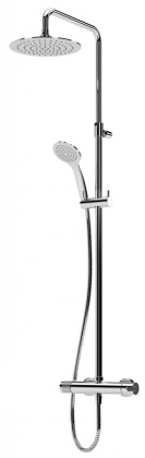 LEAF-CDA-23-L-01 Душевая стойка телескопическая, с верхним и ручным душем, верхний душ диаметр 230 мм АБС пластик, исполнение Хром LEAF-CDA-23-L-01 Душевая стойка телескопическая, с верхним и ручным душем, верхний душ диаметр 230 мм АБС пластик, исполнение Хром