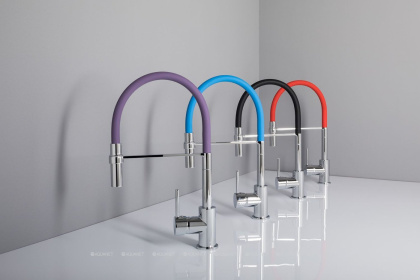 Смеситель для кухни Aquanet FF6215 красный