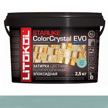 Затирка эпоксидная STARLIKE COLOR CRYSTAL EVO, S.810 Verde Capri 2,5кг Затирка эпоксидная STARLIKE COLOR CRYSTAL EVO, S.810 Verde Capri 2,5кг