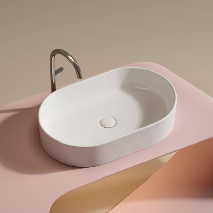 Умывальник чаша накладная овальная Element 608*385*122мм