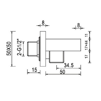 Держатель ручного душа с подключением RGW SP-182