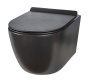 Унитаз подвесной безободковый Creto Logan L1 1001-002-L1BLMAT с крышкой-сиденьем микролифт, матовый черный