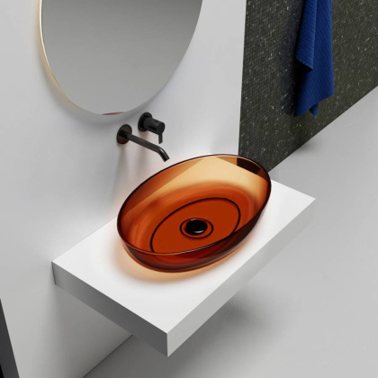 Раковина накладная прозрачная ABBER Kristall AT2801Opal Раковина накладная прозрачная ABBER Kristall AT2801Opal