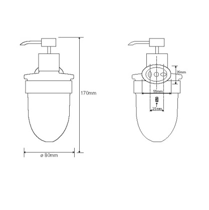 Настенный дозатор для жидкого мыла (стекло)