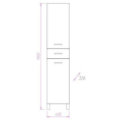 Пенал Onika Модерн 40 напольный, белый, с бельевой корзиной, правый Пенал Onika Модерн 40 напольный, белый, с бельевой корзиной, правый