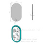 Зеркало Lemark OLSA 45х80см овальное с интерьерной подсветкой Зеркало Lemark OLSA 45х80см овальное с интерьерной подсветкой