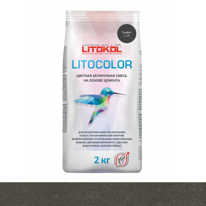 Затирка цементная LITOCOLOR L.13 графит Затирка цементная LITOCOLOR L.13 графит