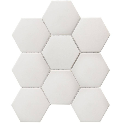 Противоскользящая мозаика, Hexagon Big White Antislip 95x110, Non-Slip