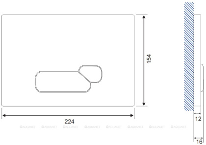 Кнопка ACTIS белая глянцевая стекло