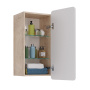 Полупенал Lemark OLIVIA 35см подвесной, 1 дверный, открывание лев/прав, цвет корпуса: Дуб кантри, цвет фасада: Белый глянец